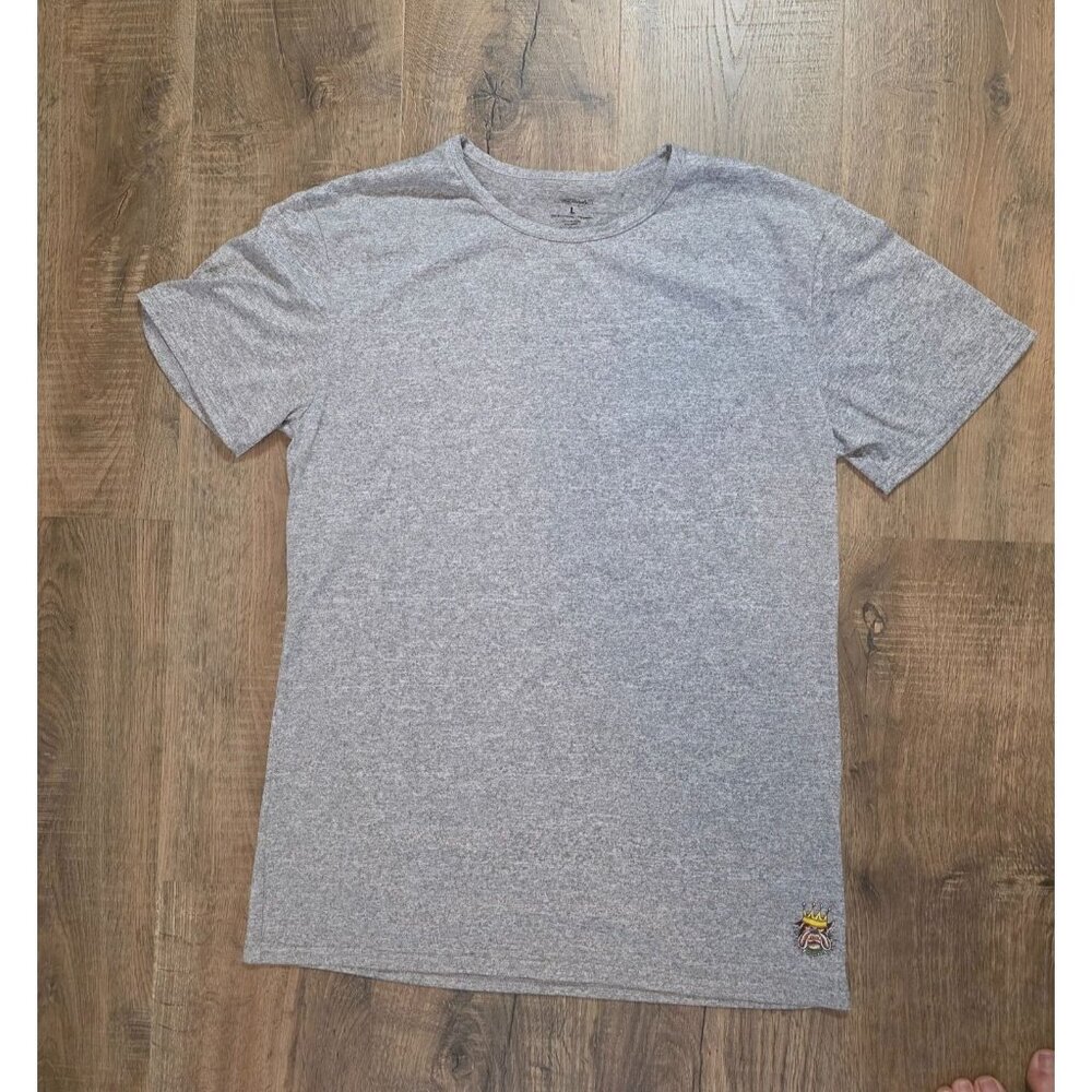 Ed Hardy Men's Soft Gray Short Sleeve Tee Shirt Bulldog Graphic L GUC Unisex